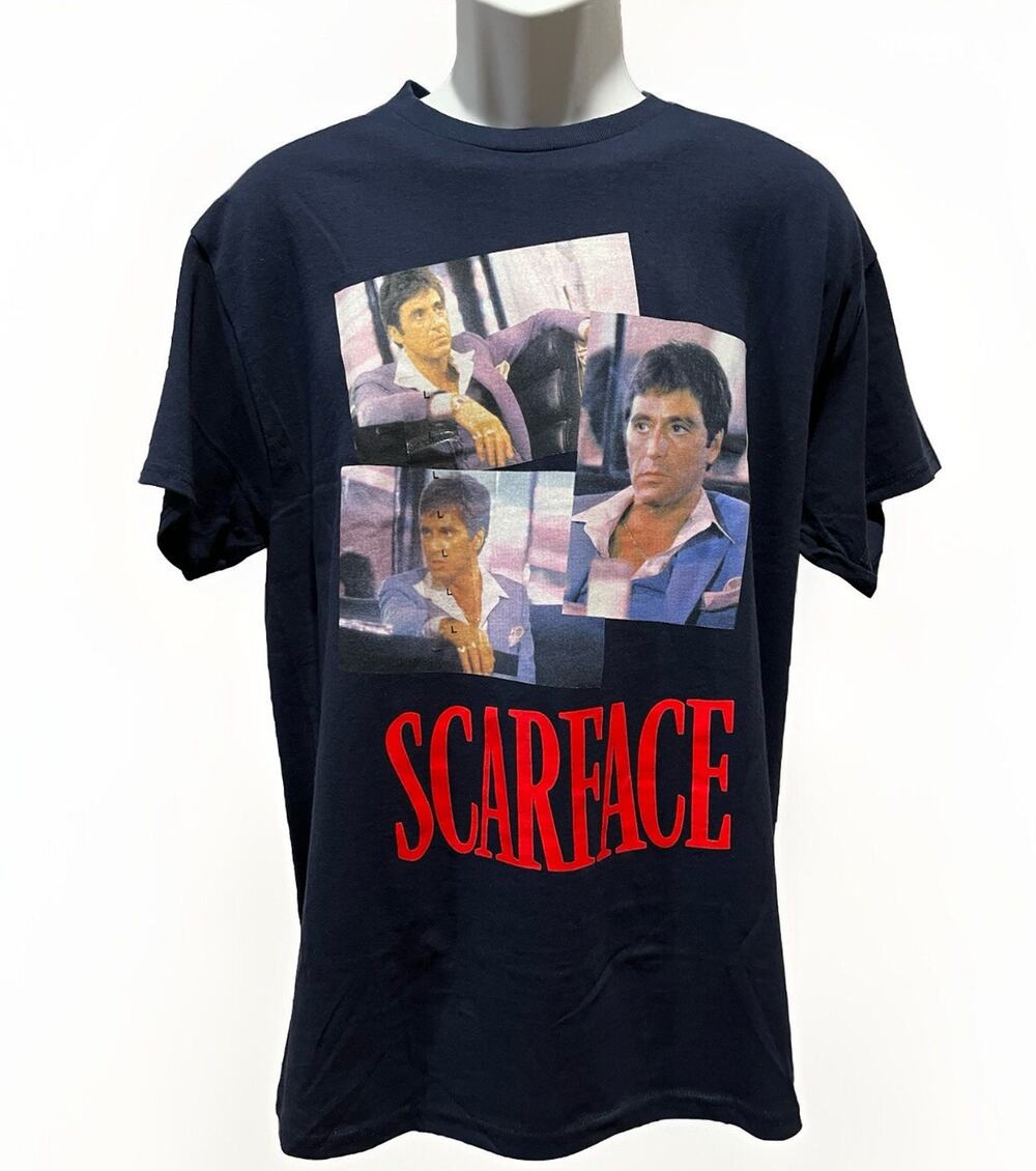 Scarface Tony Montana T-Shirt. Navy Men’s Large By Hybrid Apparel